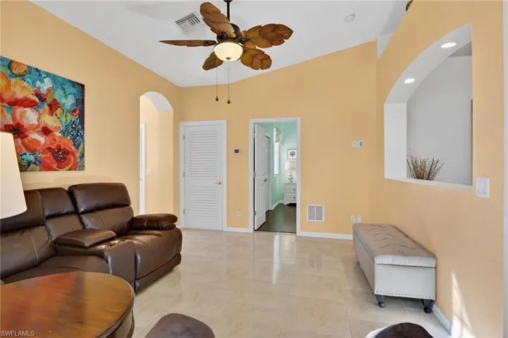 Second living room can be used as a den