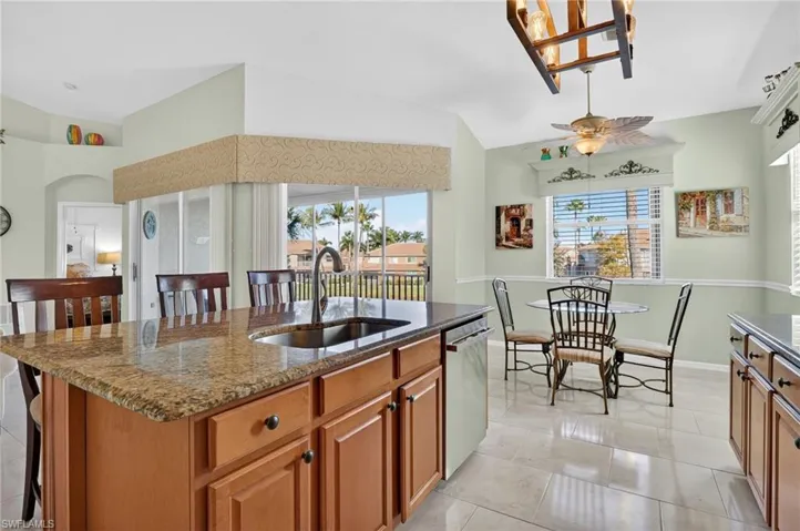 View of kitchen and breakfast nook area