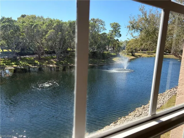 VIEW OF LAKE FROM THE DINING ROOM WINDOW