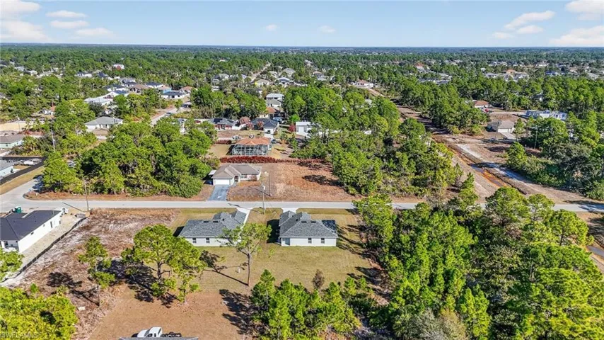 Aerial view of residential area