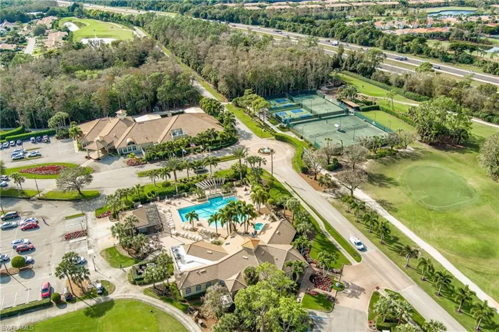 Birds eye view of property