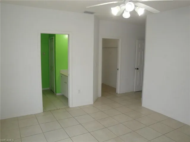 Master bath and walk in closet.
