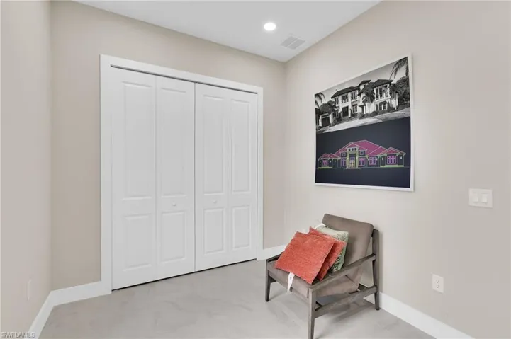 Living area featuring recessed lighting