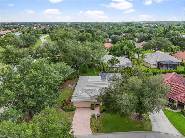 Aerial perspective of suburban area
