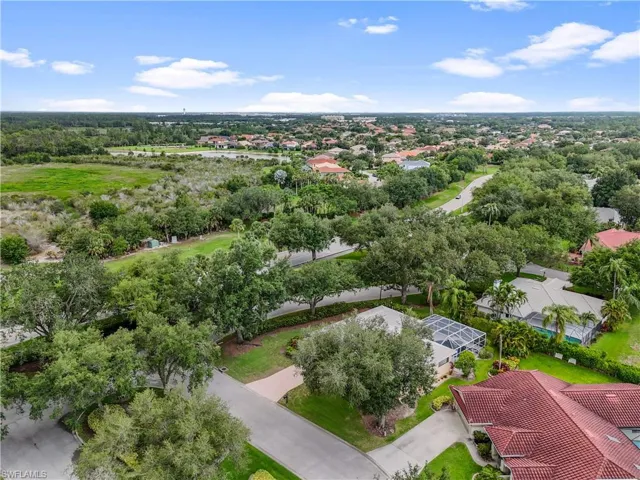 Aerial view of residential area