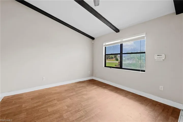 Spare room featuring light wood finished floors