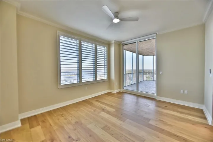 Master bedroom sliders to balcony