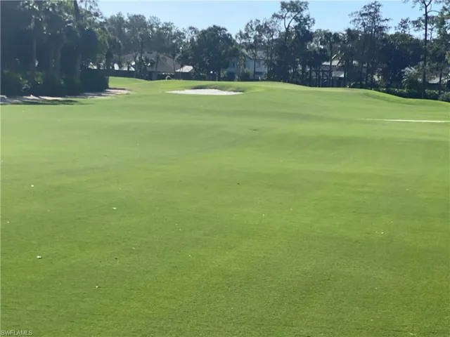 View of approach shot from fairway of Green #5