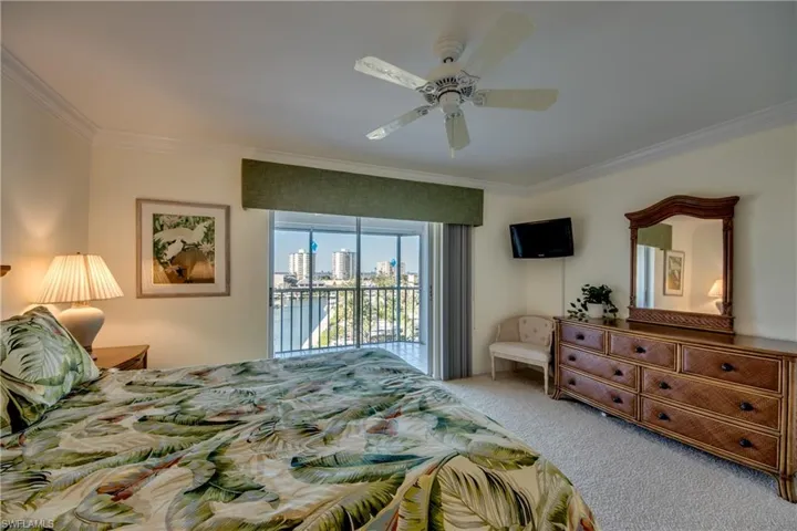 Water views and Gulf views out the slider ,with this large master bedroom and walk in closet , and master bath !