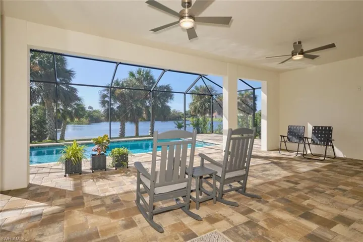 View from Lanai of  Pool and Pond