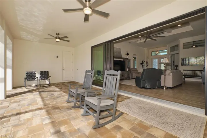 Lanai Area with Sliders open to Family Room