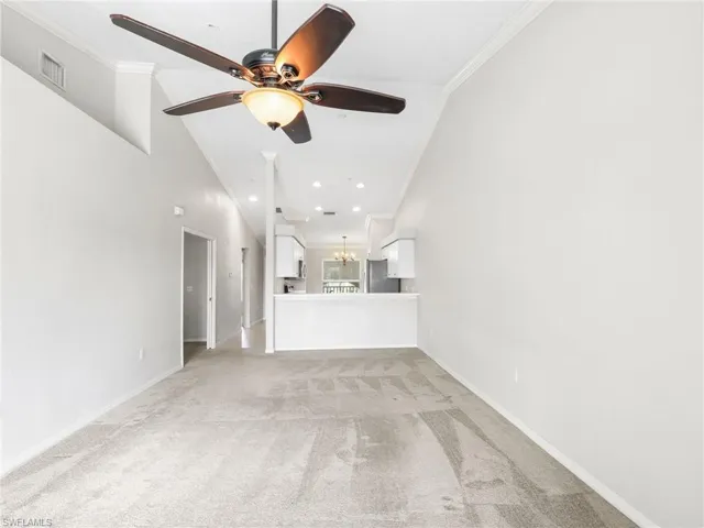Great Room With Vaulted Ceilings and Breakfast Bar