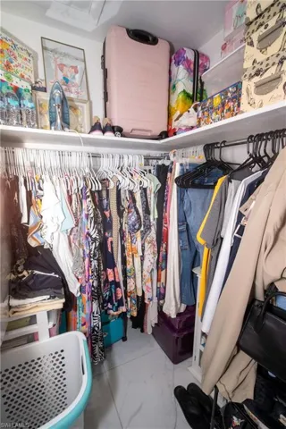 View of walk in closet