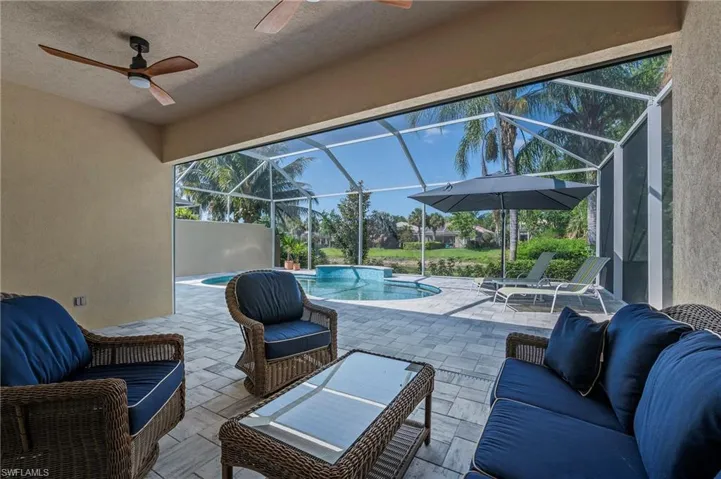 28100 Cetation Way Bonita Springs FL - Lanai with permanent storm protection