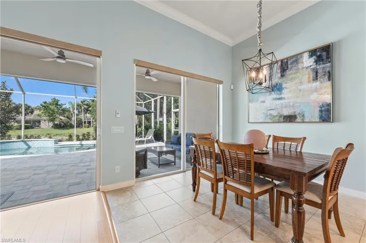 28100 Cetation Way Bonita Springs FL - open dining area by sliders