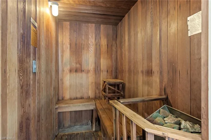 Sauna at pool