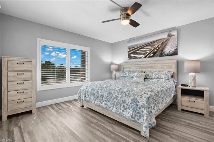 Bedroom is over sized, king bed suite fits well