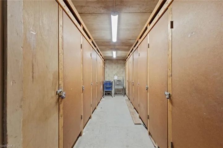 Storage shed on same floor by elevator