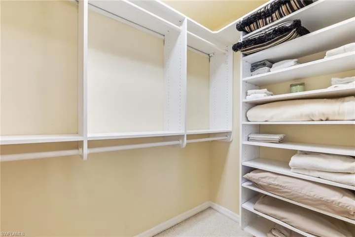 View of walk in closet