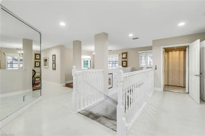 Stair and elevator landing