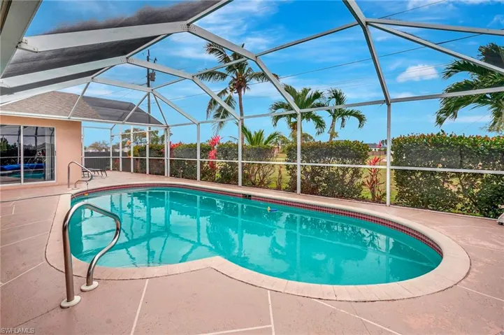 Extra large lanai area with deep heated pool!