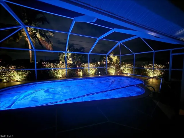 Pool at night.