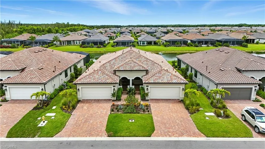 Aerial view of residential area