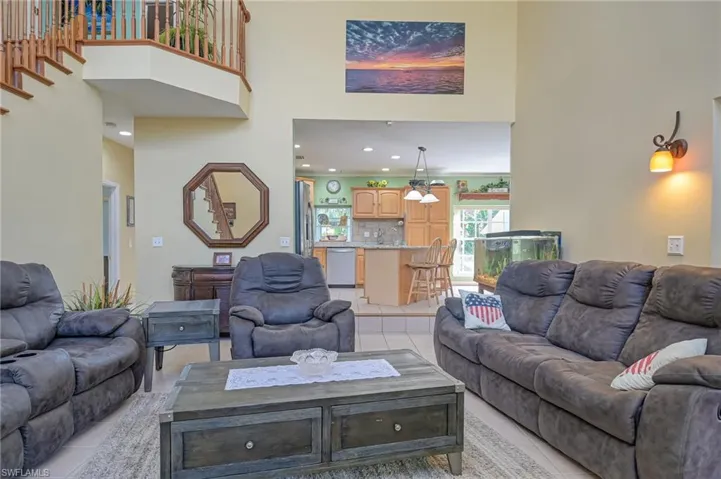 View of Living area and adjoining kitchen