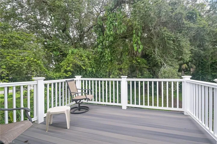 Upstairs Deck overlooking the gorgeous yard from the master suite.