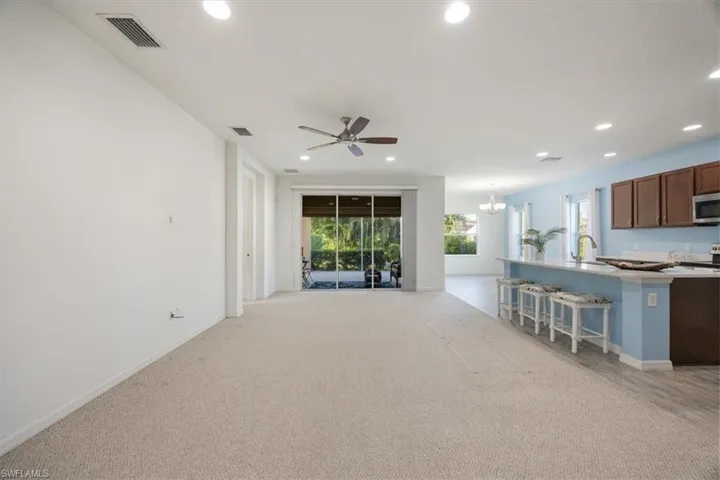 Open Concept large living, kitchen dining area
