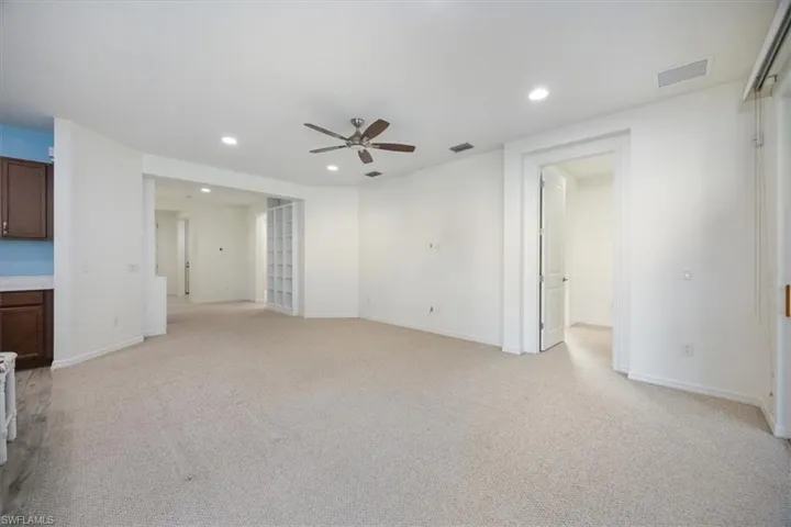 Living room connects to the Flex Space/Gallery and Primary bedroom