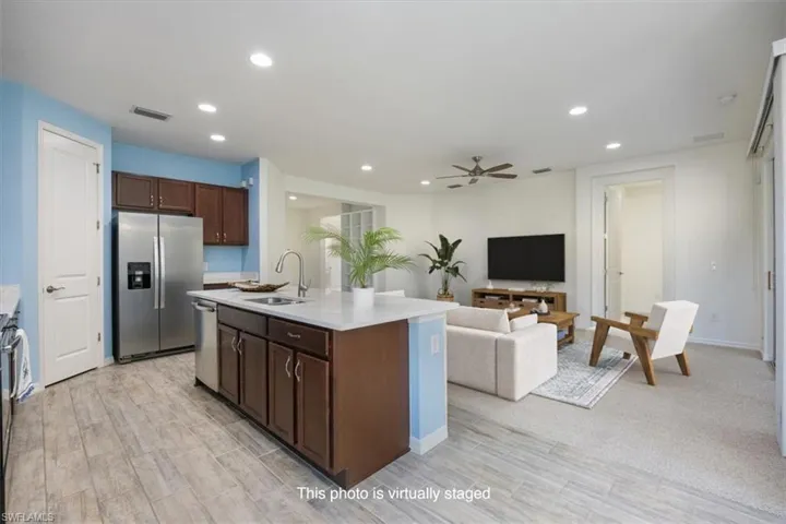 Open concept allows you to stay part of the action in dining room and living room