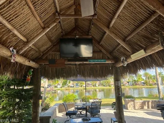 View of patio / terrace featuring a gazebo