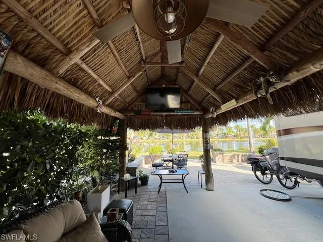 View of patio / terrace with a gazebo