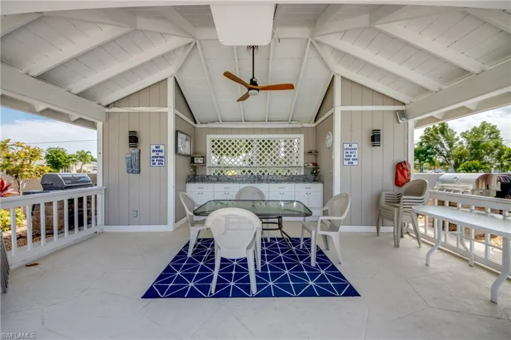 Enjoy the shade while relaxing at the outdoor bar