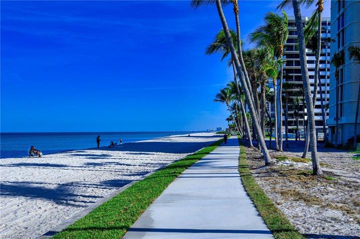 Private Park Shore walkway outside window of 206 in Surfsedge and just a few steps out the back door of the building.
