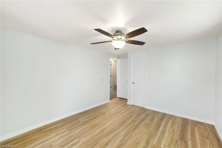 Unfurnished room featuring light wood finished floors