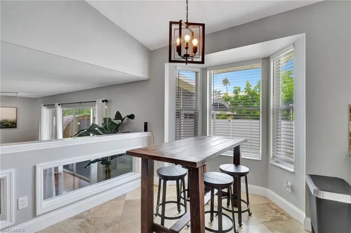 Dining area off of the kitchen creates an open concept