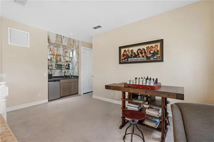 Upstairs Loft Area with Built-in Bar
