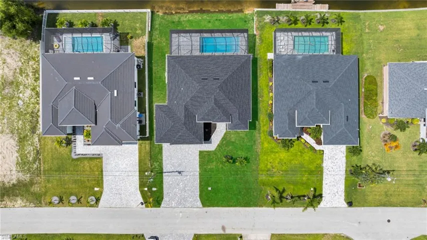 Bird's eye view of a pool