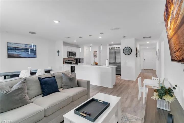 Living room featuring light hardwood / wood-style floors
