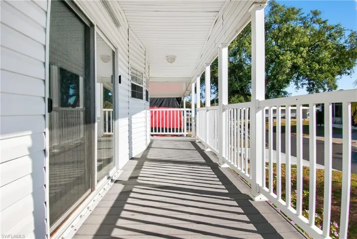 View of covered porch