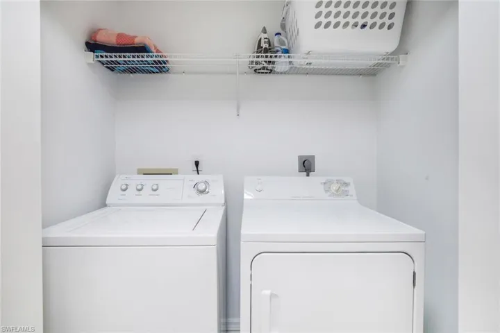 In home laundry and shelving