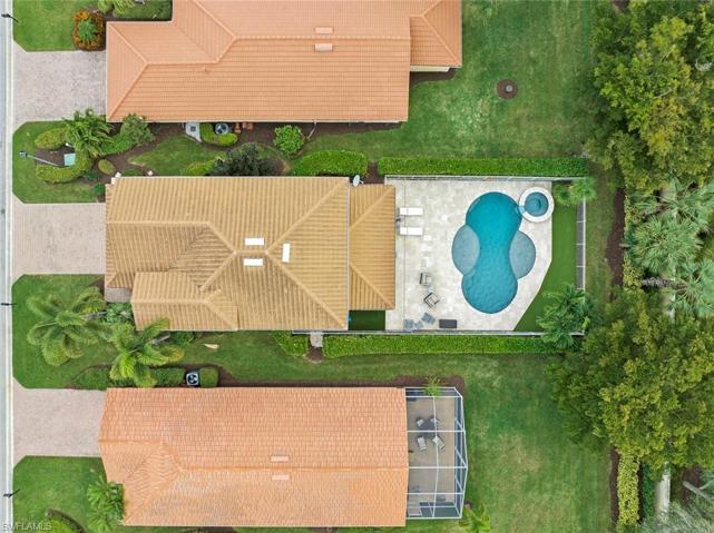 Aerial view directly above home