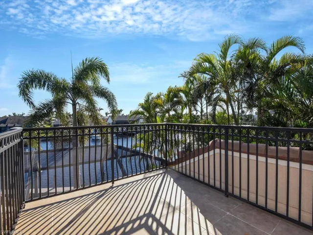 Balcony from Entertainment room with a water view
