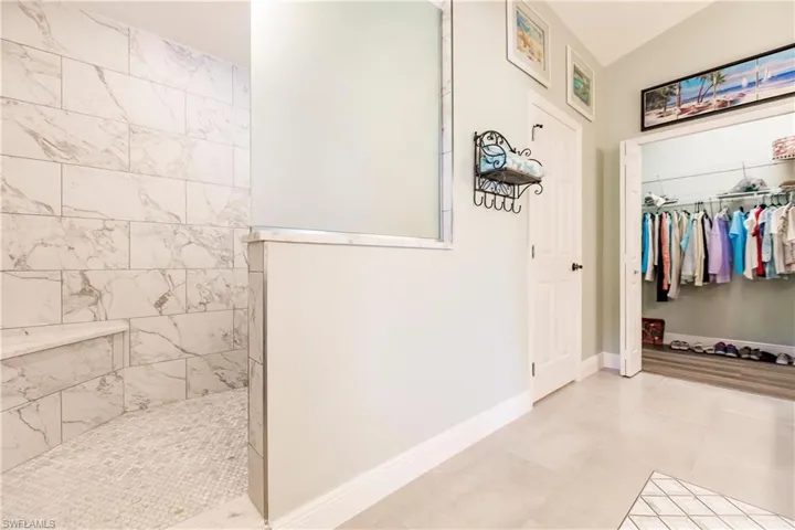 Master Bath, toilet room and walkin closet
