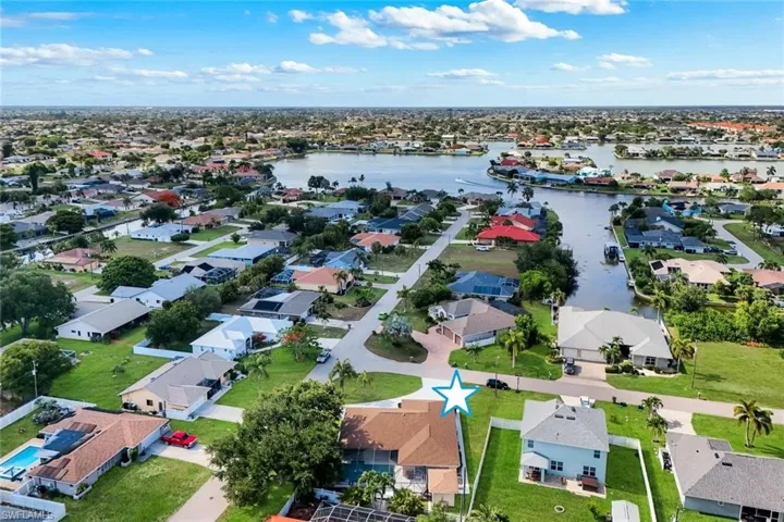 Aerial views looking North