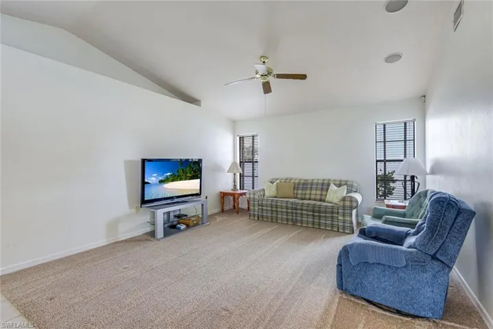 Vaulted Ceilings and Large Entertainment Wall