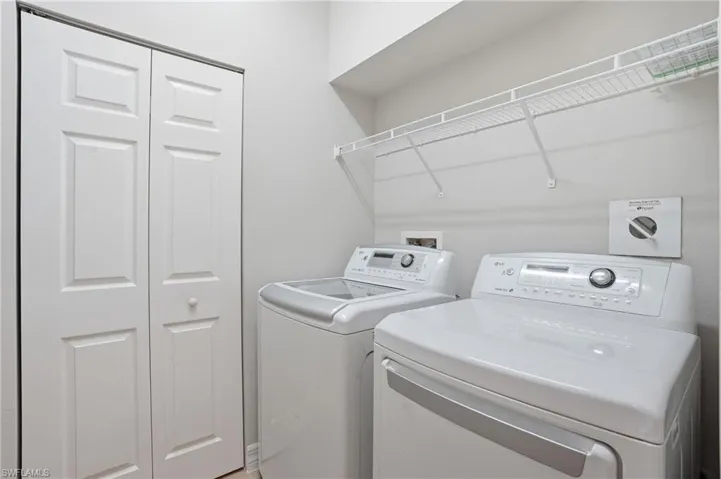 Laundry room with washer and dryer
