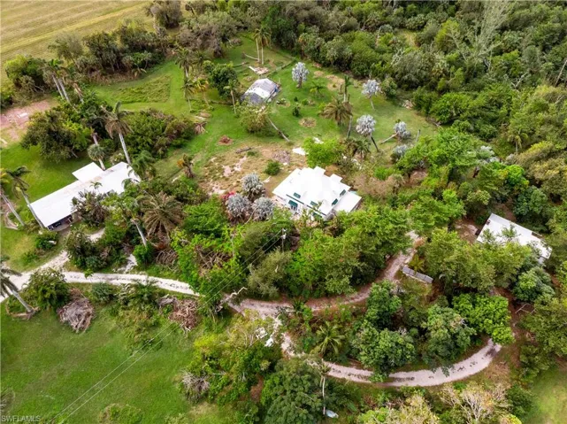 Aerial view with a rural view
